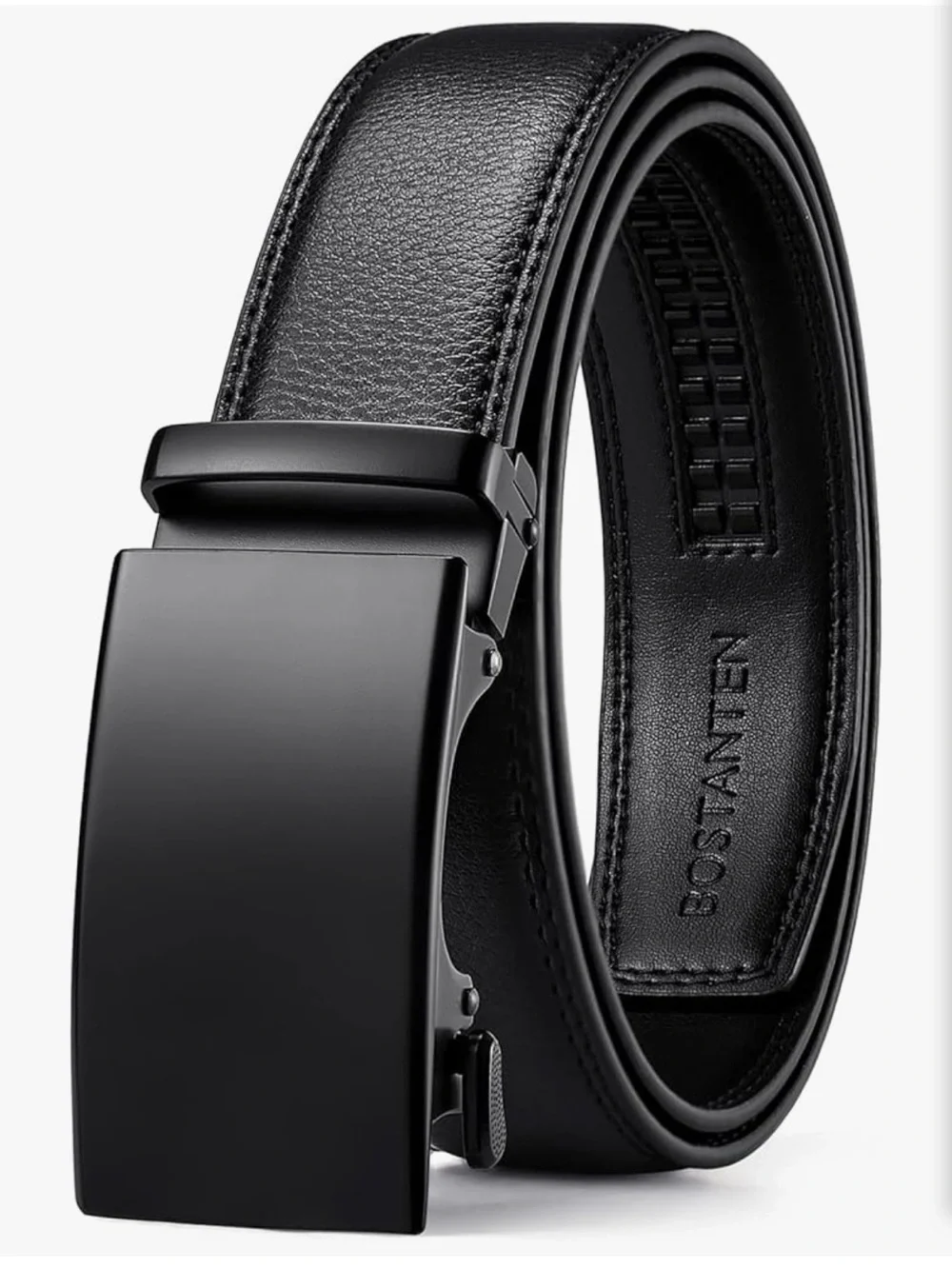 Men’s Black Belt With Black Utility Secure Buckle (Cut To Size 36-44” inch waist